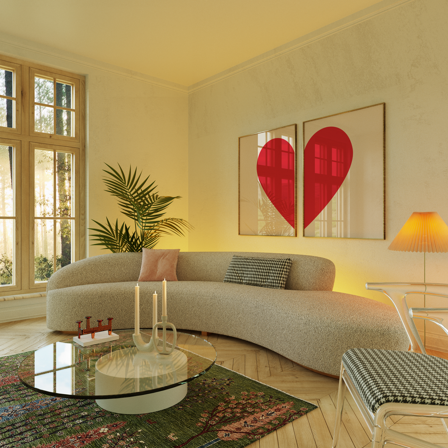 Bundle of 2 Half Hearts - that make 1 full heart