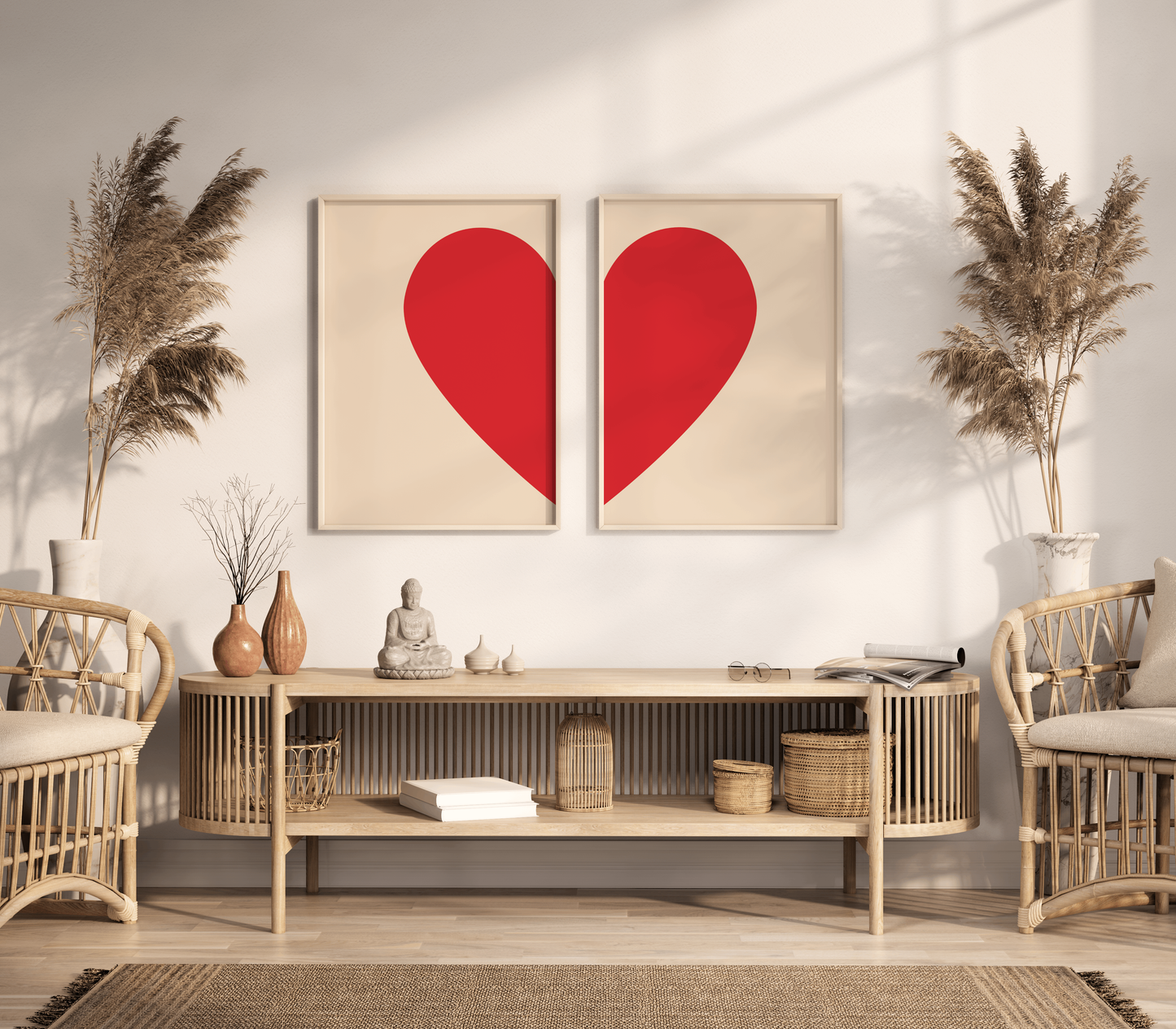 Bundle of 2 Half Hearts - that make 1 full heart