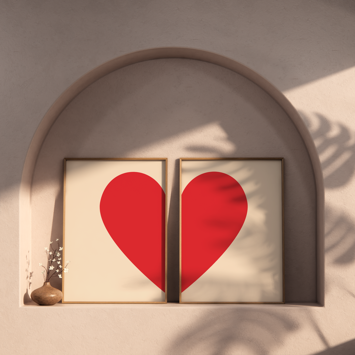 Bundle of 2 Half Hearts - that make 1 full heart