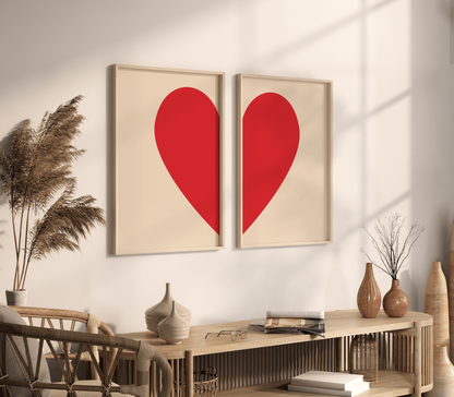 Bundle of 2 Half Hearts - that make 1 full heart