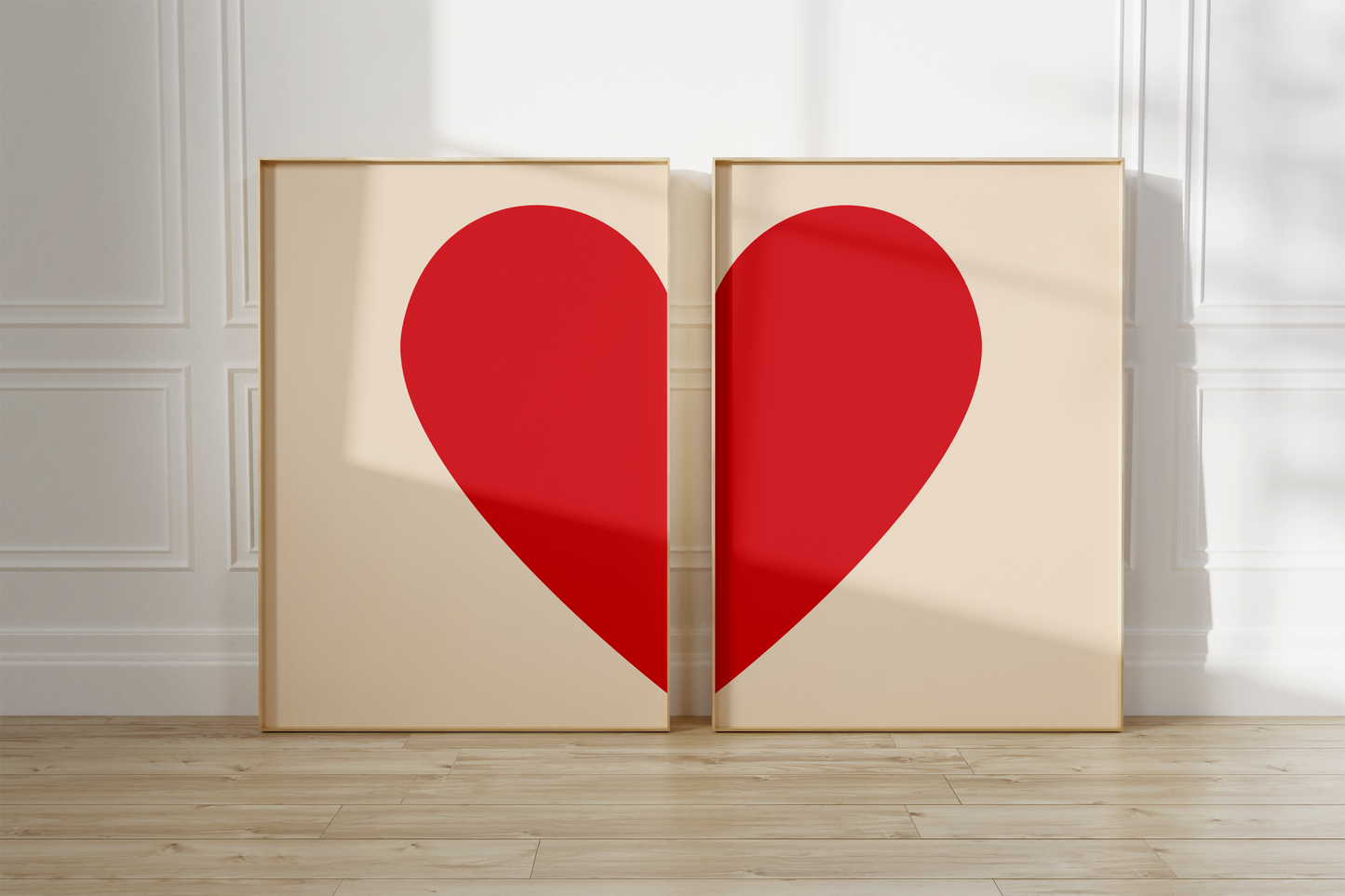 Bundle of 2 Half Hearts - that make 1 full heart