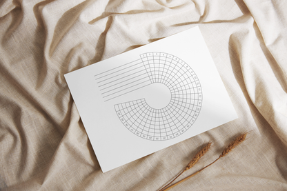 Minimalistic Circular Habit Tracker, Daily Routine Checklist, Monthly Goal Planner PDF Printable