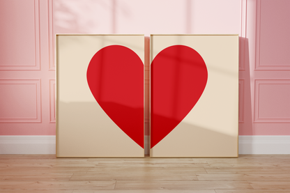 Bundle of 2 Half Hearts - that make 1 full heart