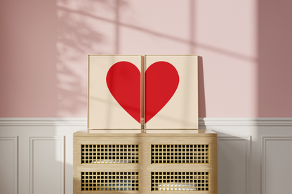 Bundle of 2 Half Hearts - that make 1 full heart