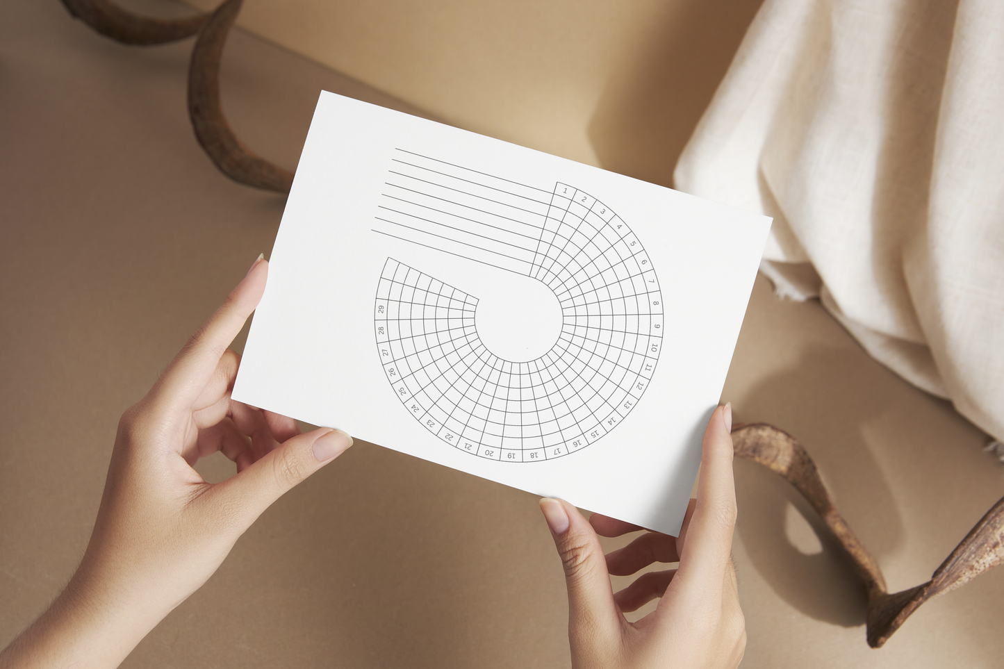 Minimalistic Circular Habit Tracker, Daily Routine Checklist, Monthly Goal Planner PDF Printable