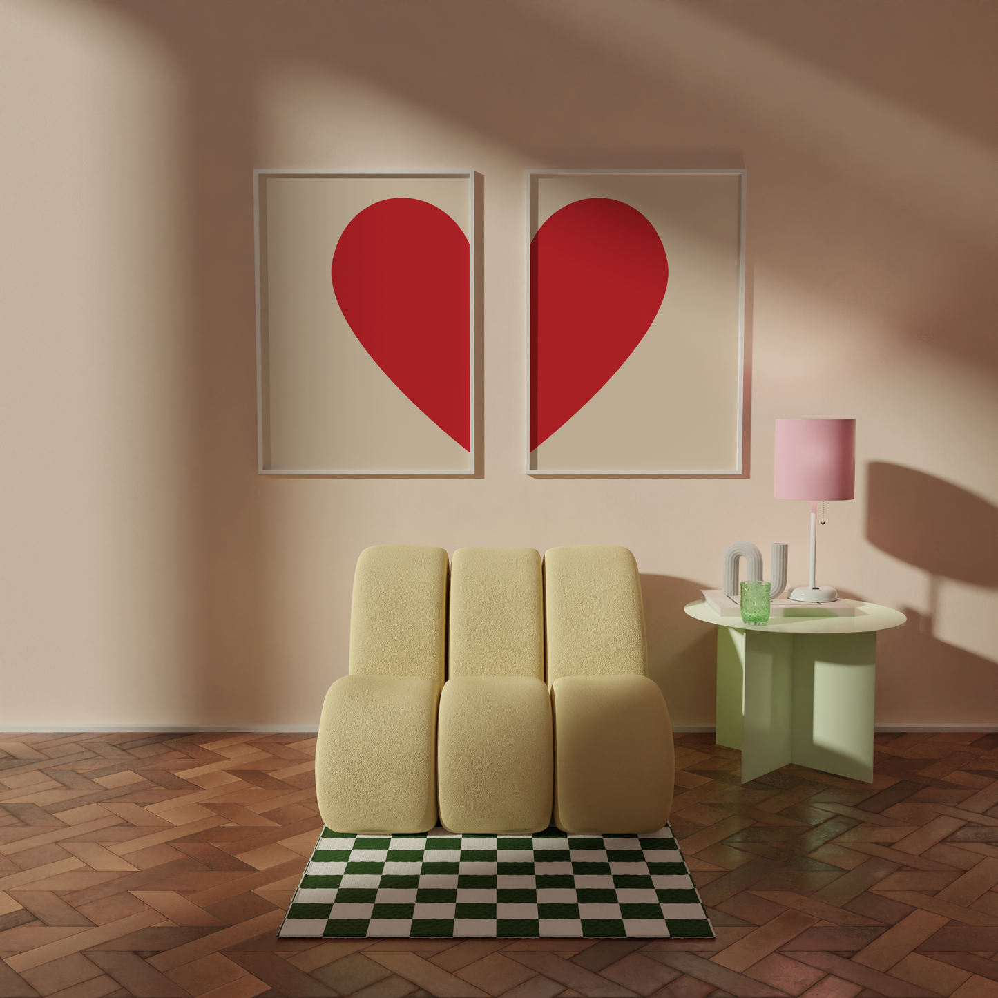 Bundle of 2 Half Hearts - that make 1 full heart