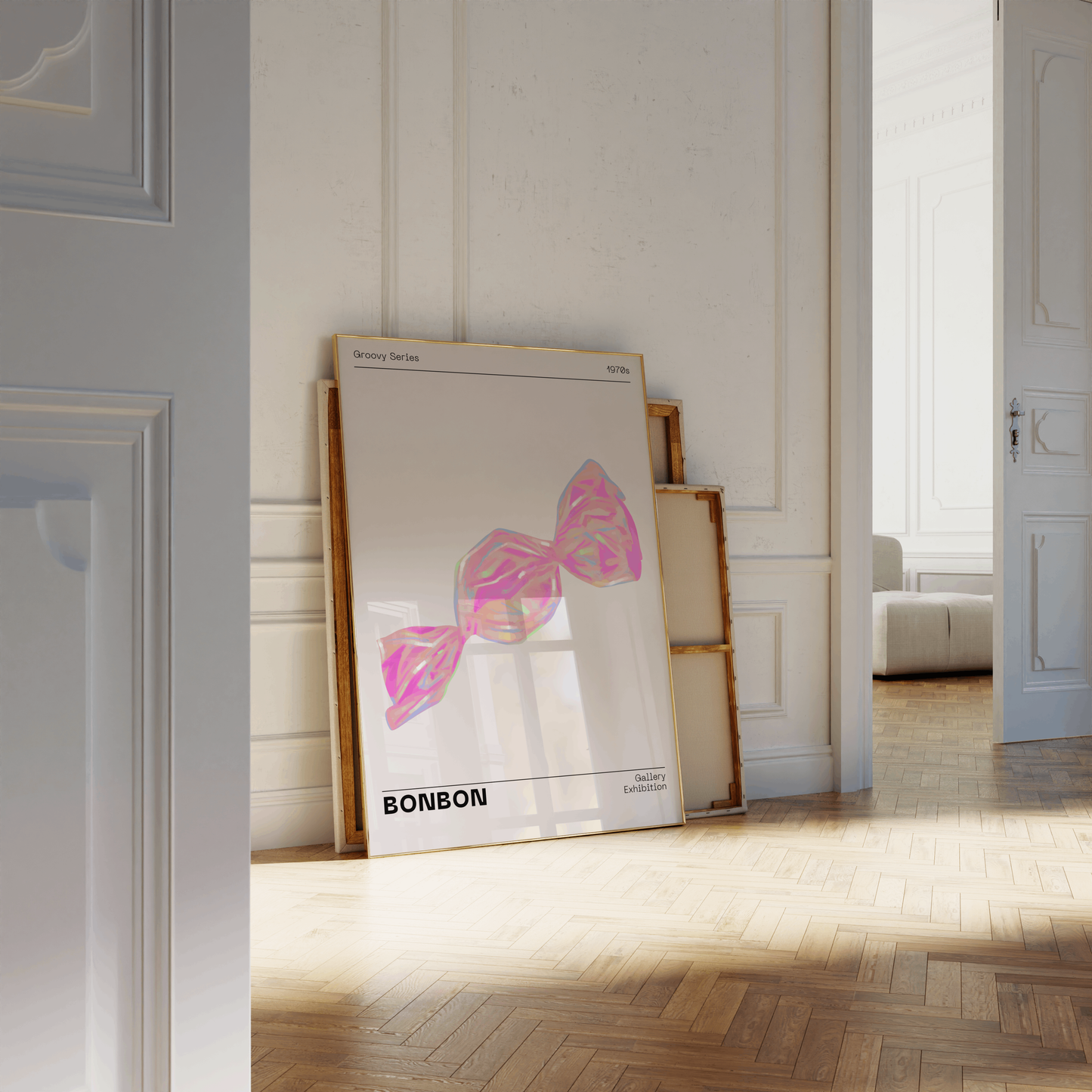 Funky Wall Art, Pastel Pink Candy Poster, Fun Playful Print, Eclectic Trendy Home Decor, Dreamy Aesthetic, Preppy Gallery, Modern Pop Art