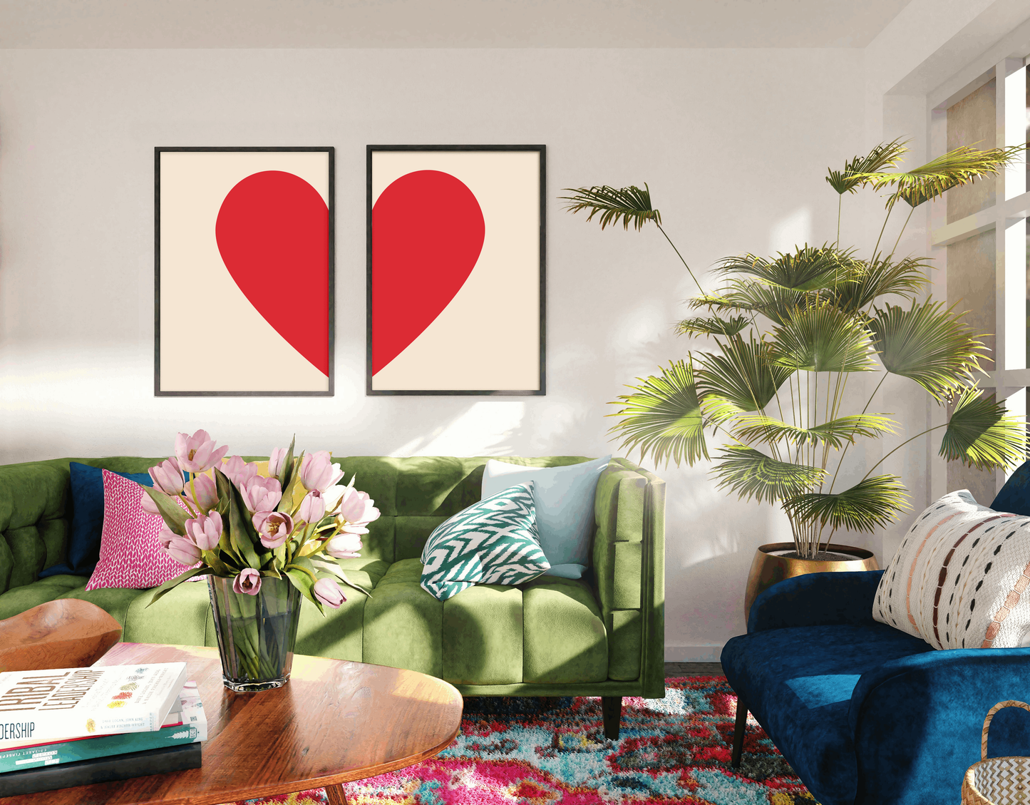 Bundle of 2 Half Hearts - that make 1 full heart