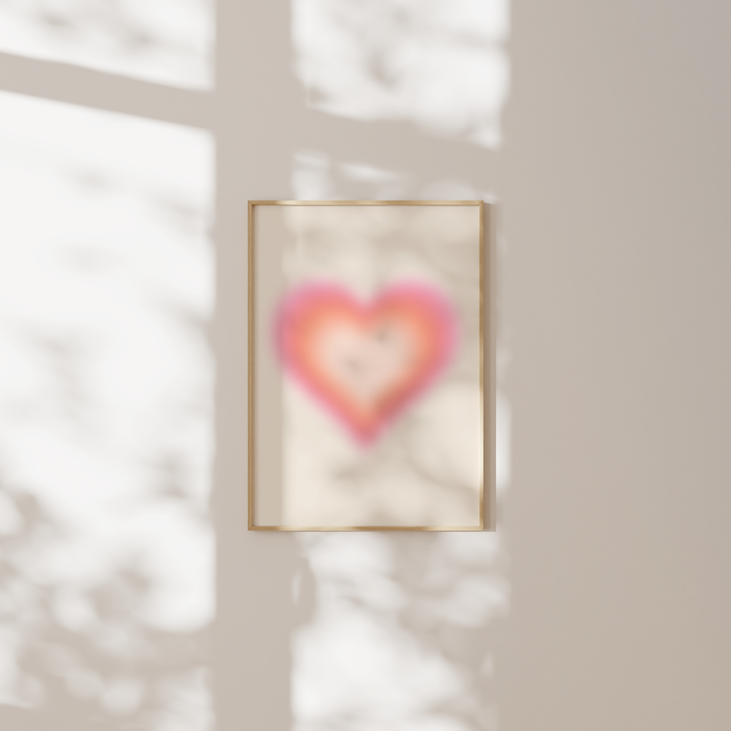 Aura Heart Wall Art, Gradient Poster, Trendy Aesthetic Home Decor