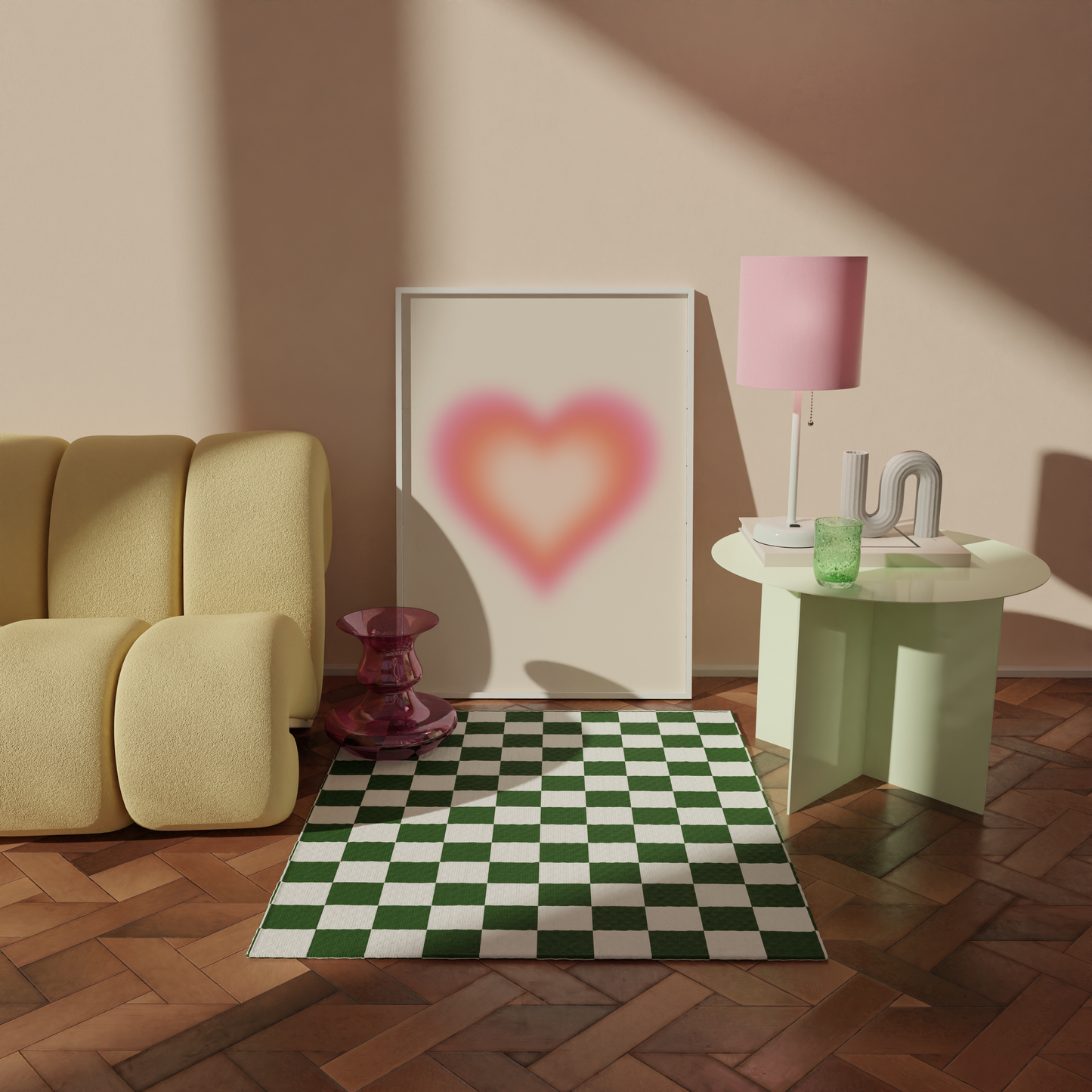 Aura Heart Wall Art, Gradient Poster, Trendy Aesthetic Home Decor