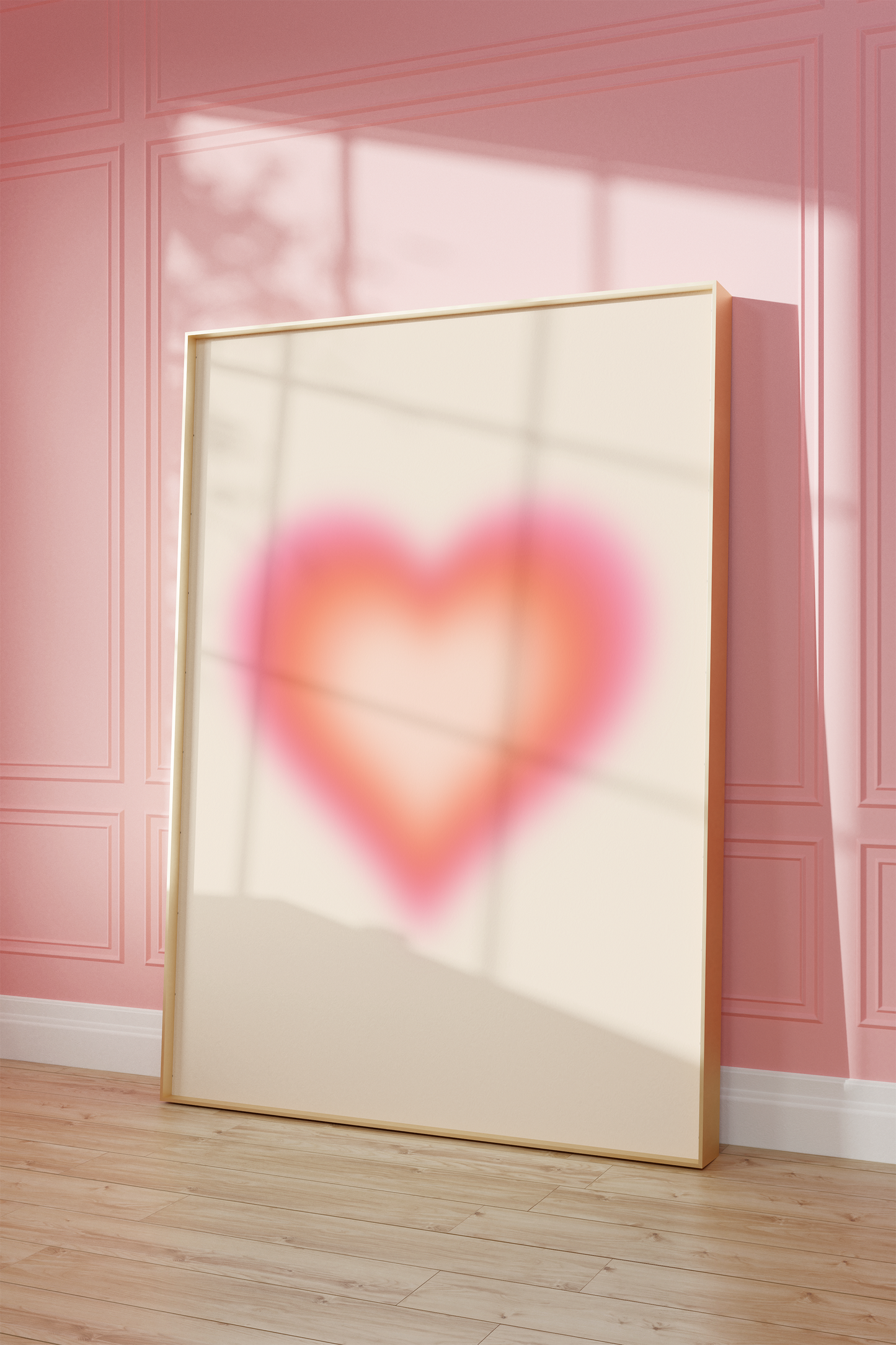 Aura Heart Wall Art, Gradient Poster, Trendy Aesthetic Home Decor