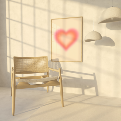 Aura Heart Wall Art, Gradient Poster, Trendy Aesthetic Home Decor