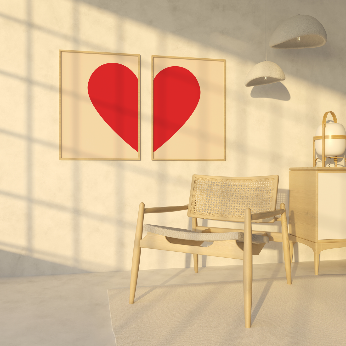 Bundle of 2 Half Hearts - that make 1 full heart