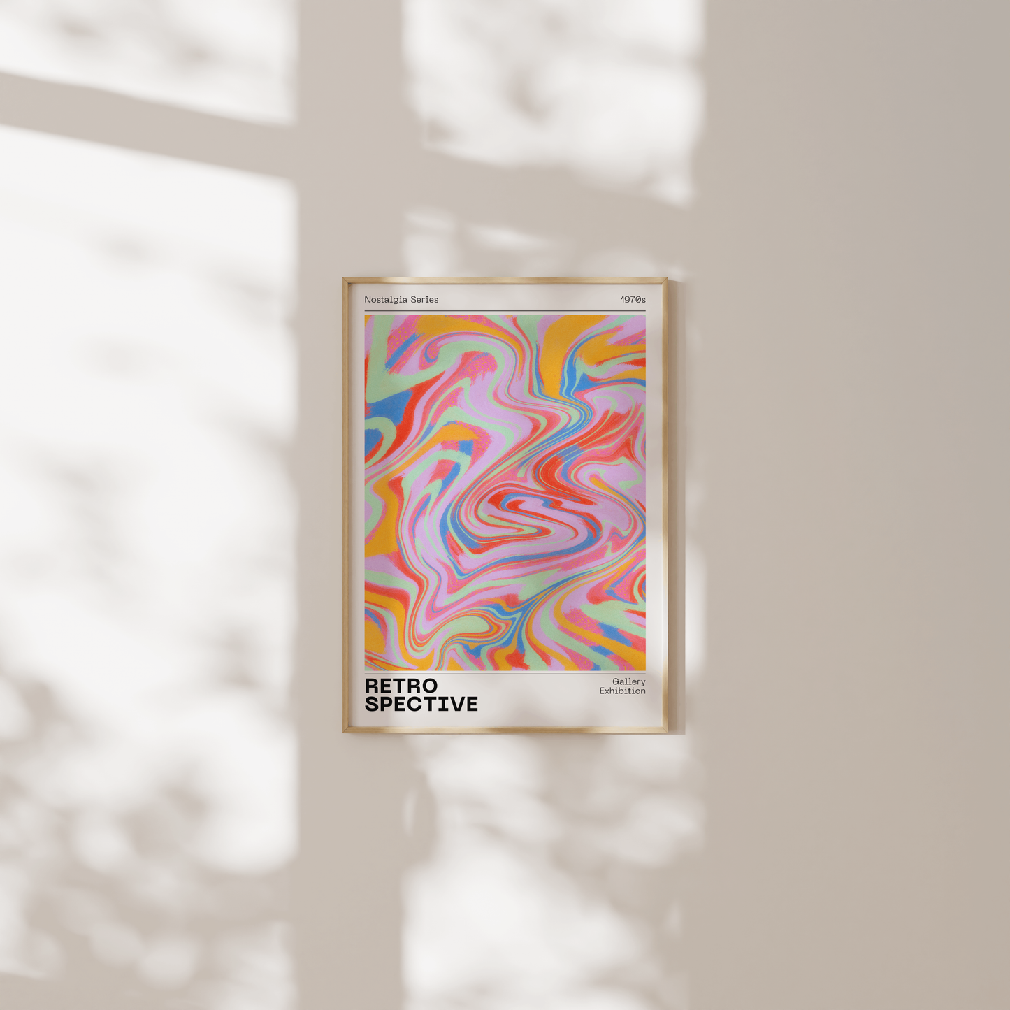 Gallery Wall Art Set Of 2 Prints, Retro Abstract Aura Gradient Poster, 70s Aesthetic, Vintage Euphoria Pastel Print, Trendy Holographic Set - Digital Art Printables