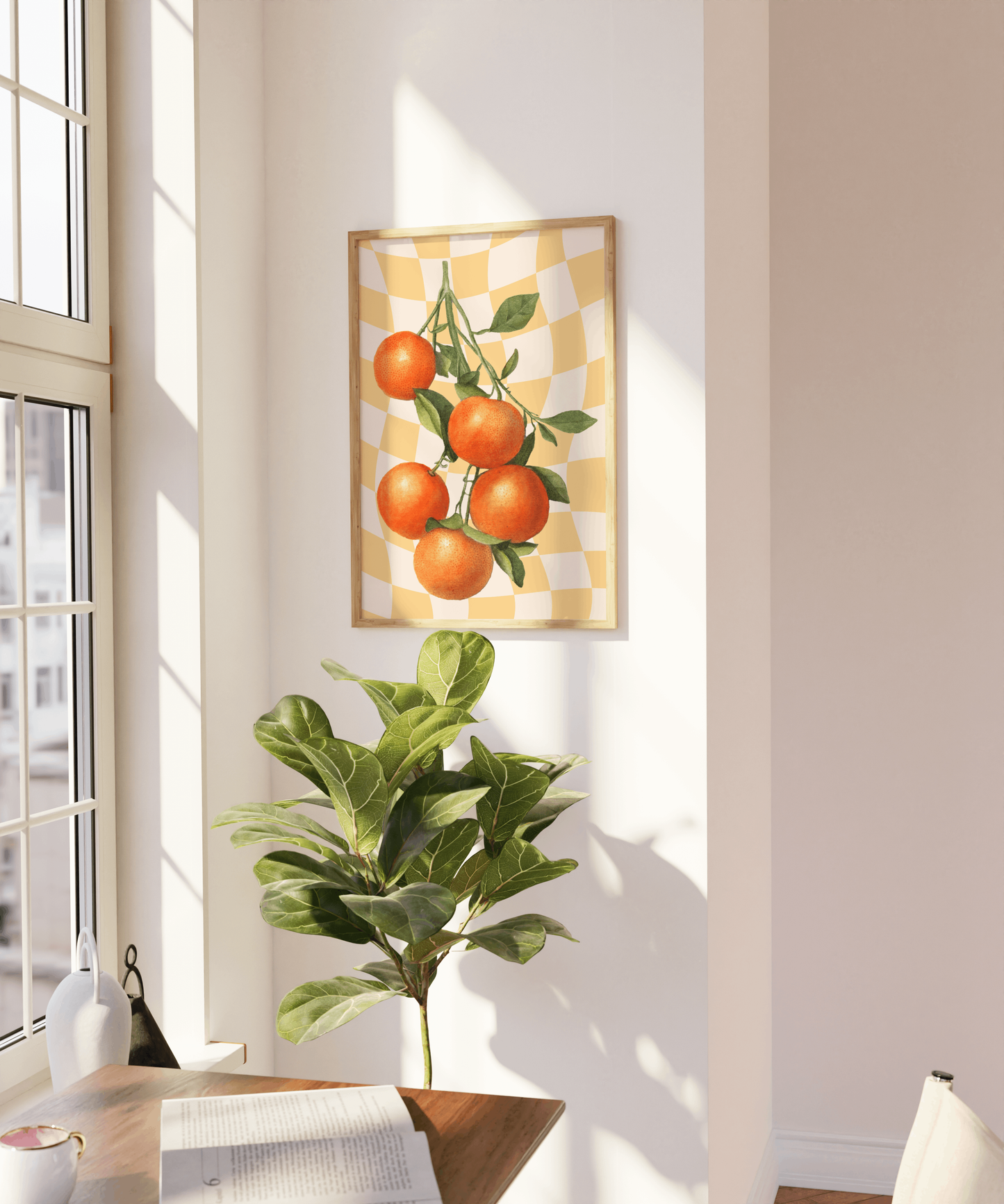 Retro Oranges Illustration, Wall Art