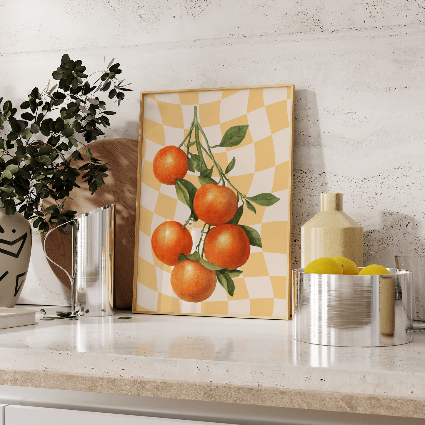 Retro Oranges Illustration, Wall Art