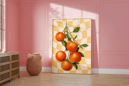 Retro Oranges Illustration, Wall Art