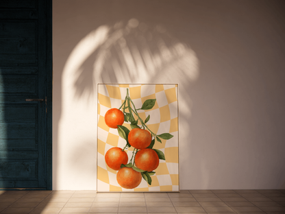 Retro Oranges Illustration, Wall Art