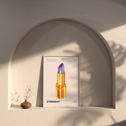 Woman Empowerment Wall Art, Bold Lipstick Illustration, Funky Home Decor, Modern Retro Trendy Print, Feminine Beauty Poster, Gift for Women