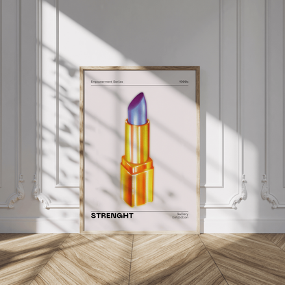 Woman Empowerment Wall Art, Bold Lipstick Illustration, Funky Home Decor, Modern Retro Trendy Print, Feminine Beauty Poster, Gift for Women