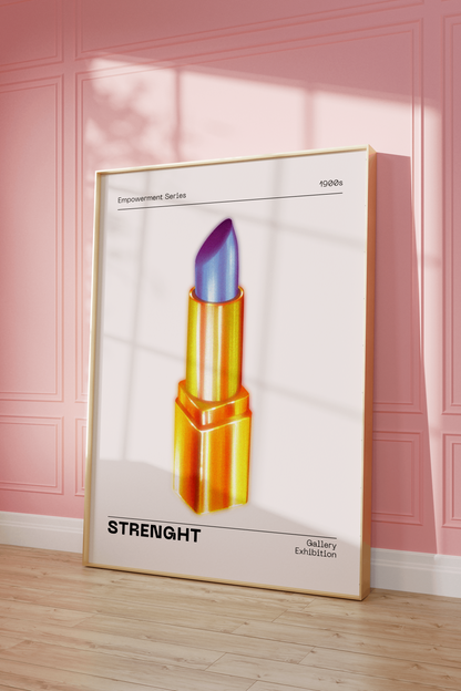Woman Empowerment Wall Art, Bold Lipstick Illustration, Funky Home Decor, Modern Retro Trendy Print, Feminine Beauty Poster, Gift for Women