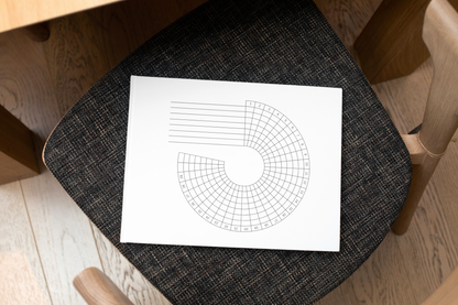 Minimalistic Circular Habit Tracker, Daily Routine Checklist, Monthly Goal Planner PDF Printable