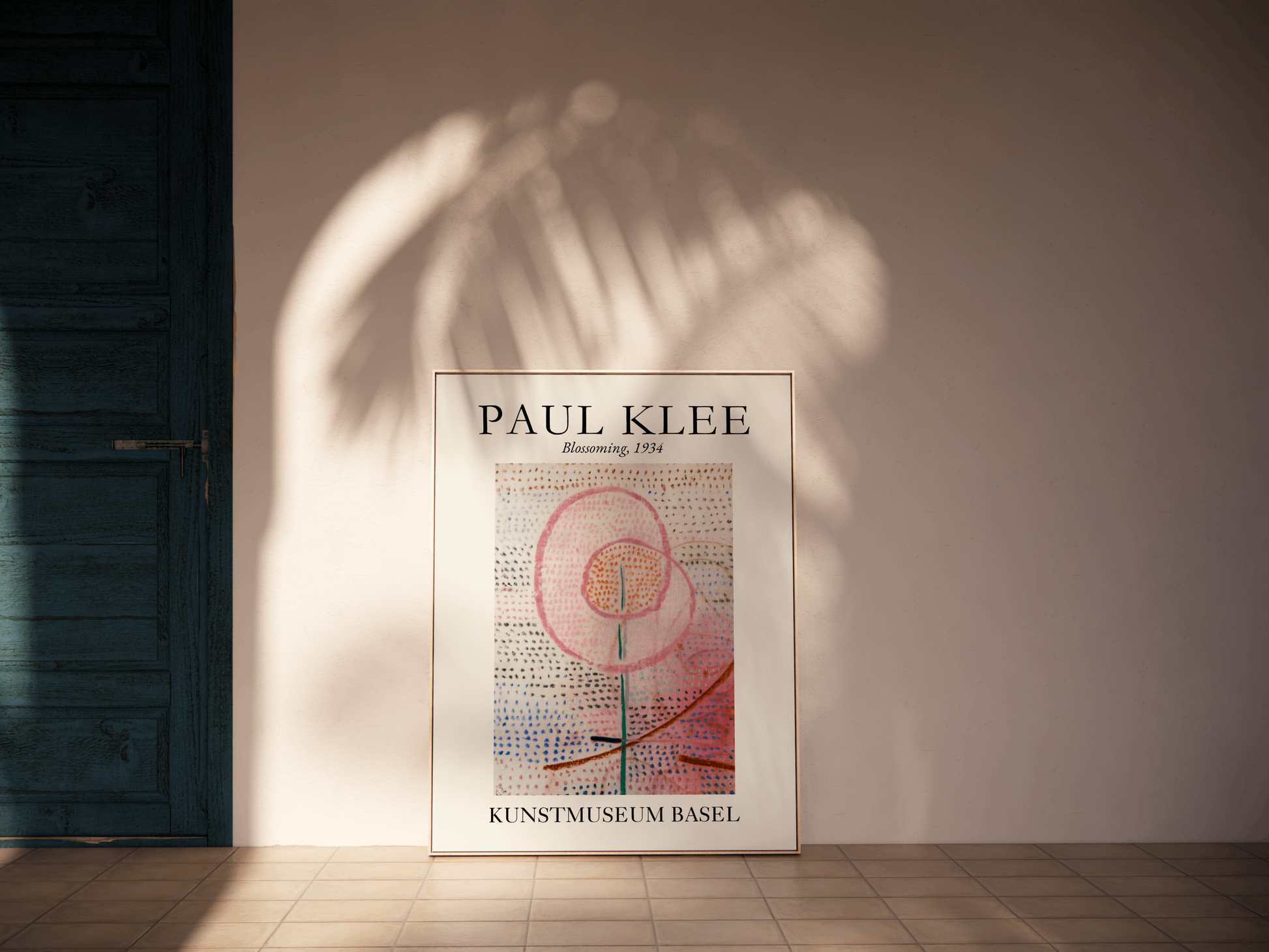 Flower Market Wall Art, Paul Klee Museum Exhibition Poster, Soft Pink Abstract Flower Print, Trendy Aesthetic Home Decor, Blossoming (1934)